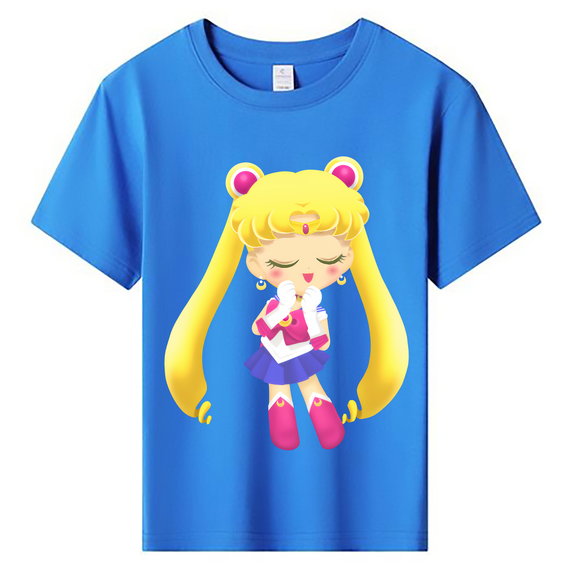 （画像用） 美少女戦士セーラームーン 月野 うさぎ つきの うさぎ Sailor Moon Tsukino Usagi 綿100％キッズTシャツ（フロントプリント）